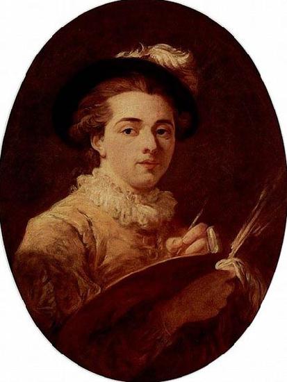 Jean-Honore Fragonard Selbstportrat, Oval oil painting picture